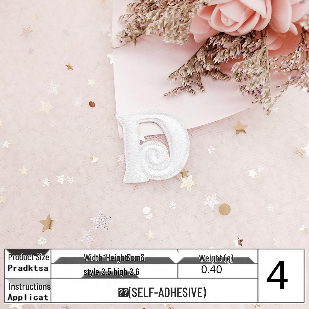 Нашивка с вышивкой белыми буквами Na Yang для DIY одежды и обуви – Самоклеящиеся аппликации-аксессуары.