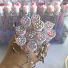 Gold Eyelash Brushes Spoolies Reusable Lash Mascara Wands In Tubes Eyebrow Comb Container Applicators Tools With Keychain