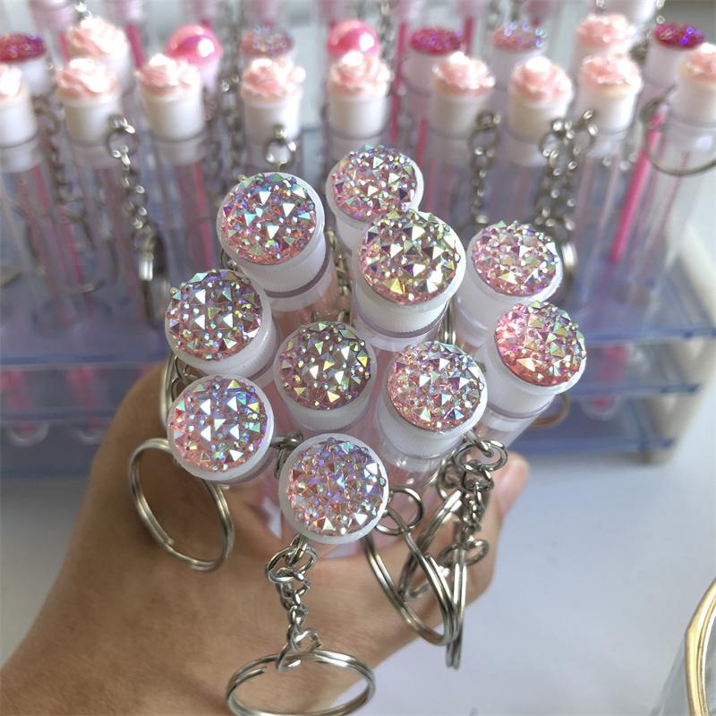 Gold Eyelash Brushes Spoolies Reusable Lash Mascara Wands In Tubes Eyebrow Comb Container Applicators Tools With Keychain