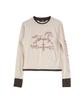 SOMSOC Horse Vane Layered Long Sleeve _Cream