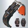 Pasek do zegarka ze skóry naturalnej Wypukły 27mmx15mm Do zegarka Seiko seria Sportura SNL029P2-SNL021P1 SNL595P2 SNL017P1