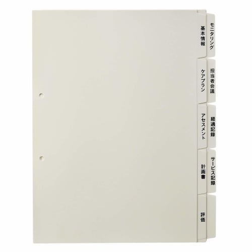 Plus For Nursing Care 5 Indexes X 2 A4 2 Holes Tasukea for User Medical Records 98-078 X 3 Sets