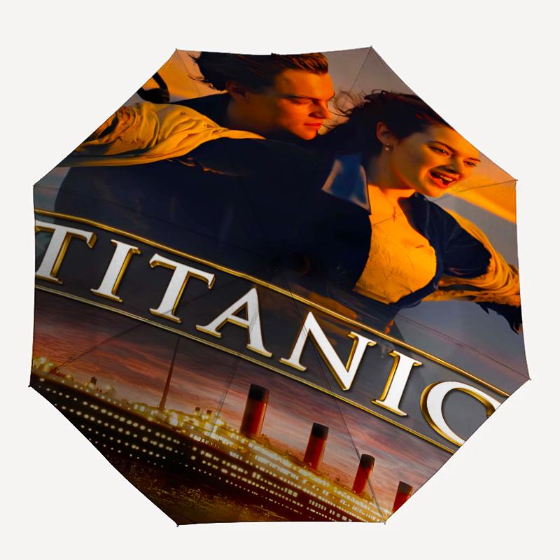1pc Titanic1 Umbrella, Sun Protection, And UV Shielding. It Has Eight Sturdy Ribs for Outdoor Use And Perfect Gift