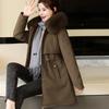 Plush Fleece Mid-length Winter Korean Style New Loose Cotton Coat Thickened Cotton Coat and Jacket for Women