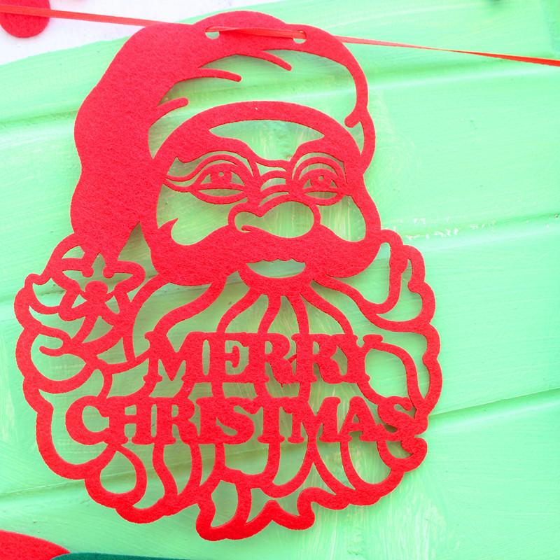 Cartoon Style Christmas Decorations Non-woven Fabric Banner For Festive Displays