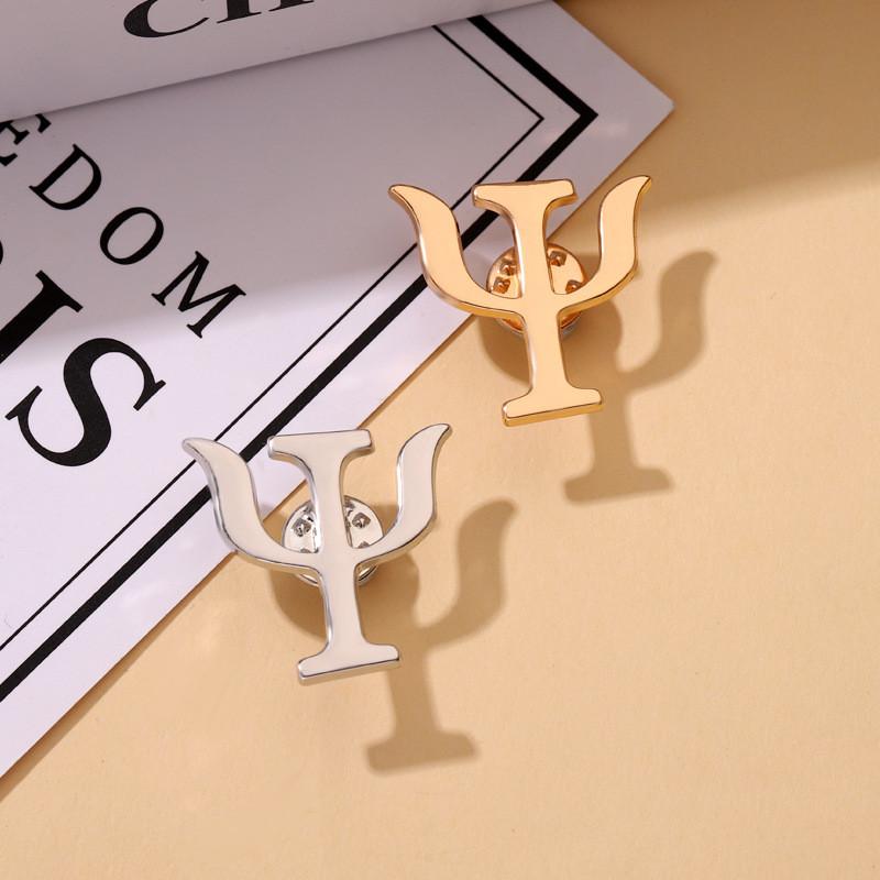 Retro Alloy Geometric Brooch Psychology Pin Elegant Fashion Accessory For Trendy Men Women And