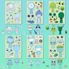 Princess Elsa Dress-Up Stickers: Educational DIY Cartoon Makeup Set for Kids