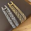 Simple Long Tassel Clip Earrings for Women Exquisite Single Ear Cuff Beaded Drop Earrings Luxury Vintage Versatile Jewelry Gift