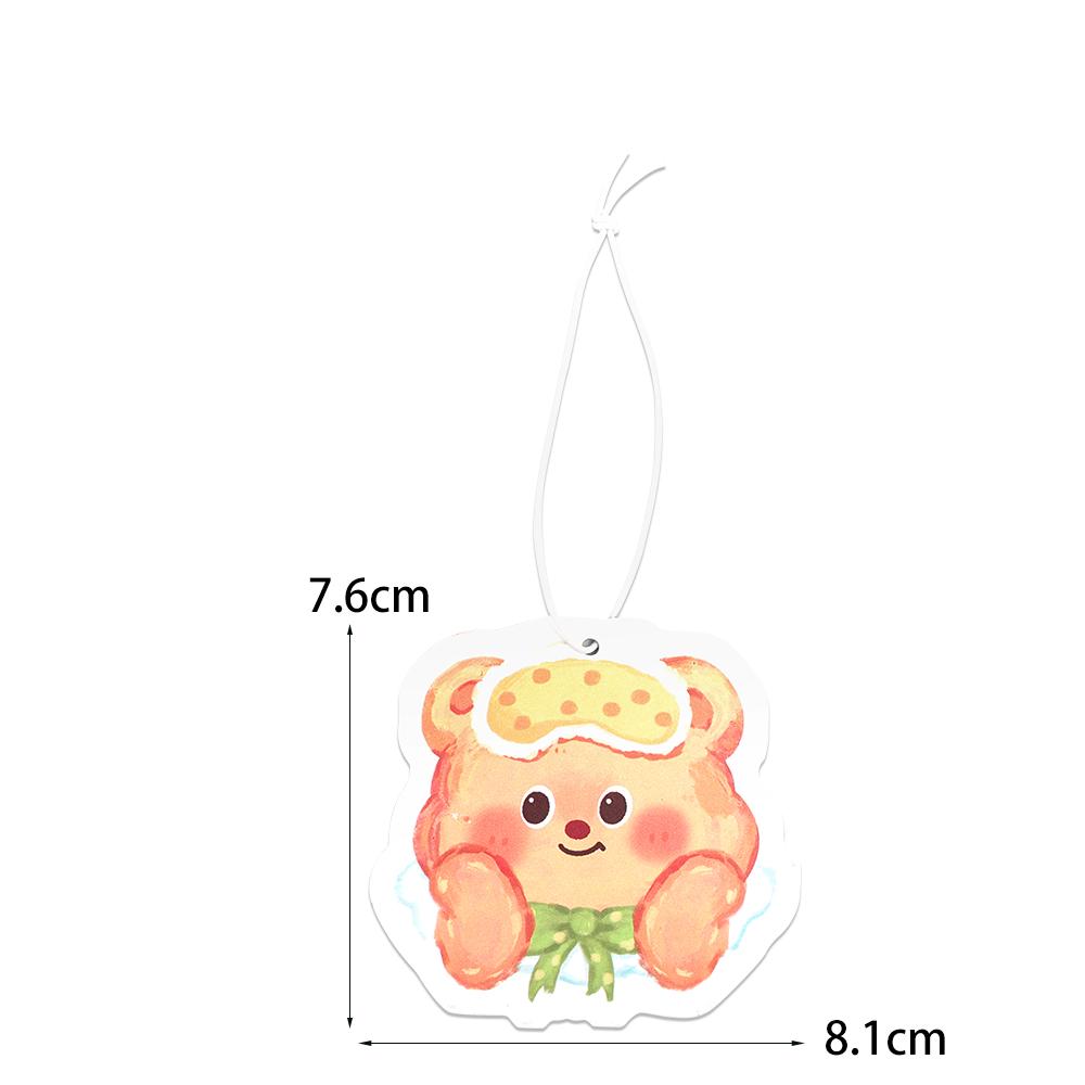 Niedlicher Bär Auto Parfüm Scheibe Auto Rückspiegel Dekoration Duft Baumwollpapierkarte Zuhause Auto Geruchsentfernung Dufttabletten