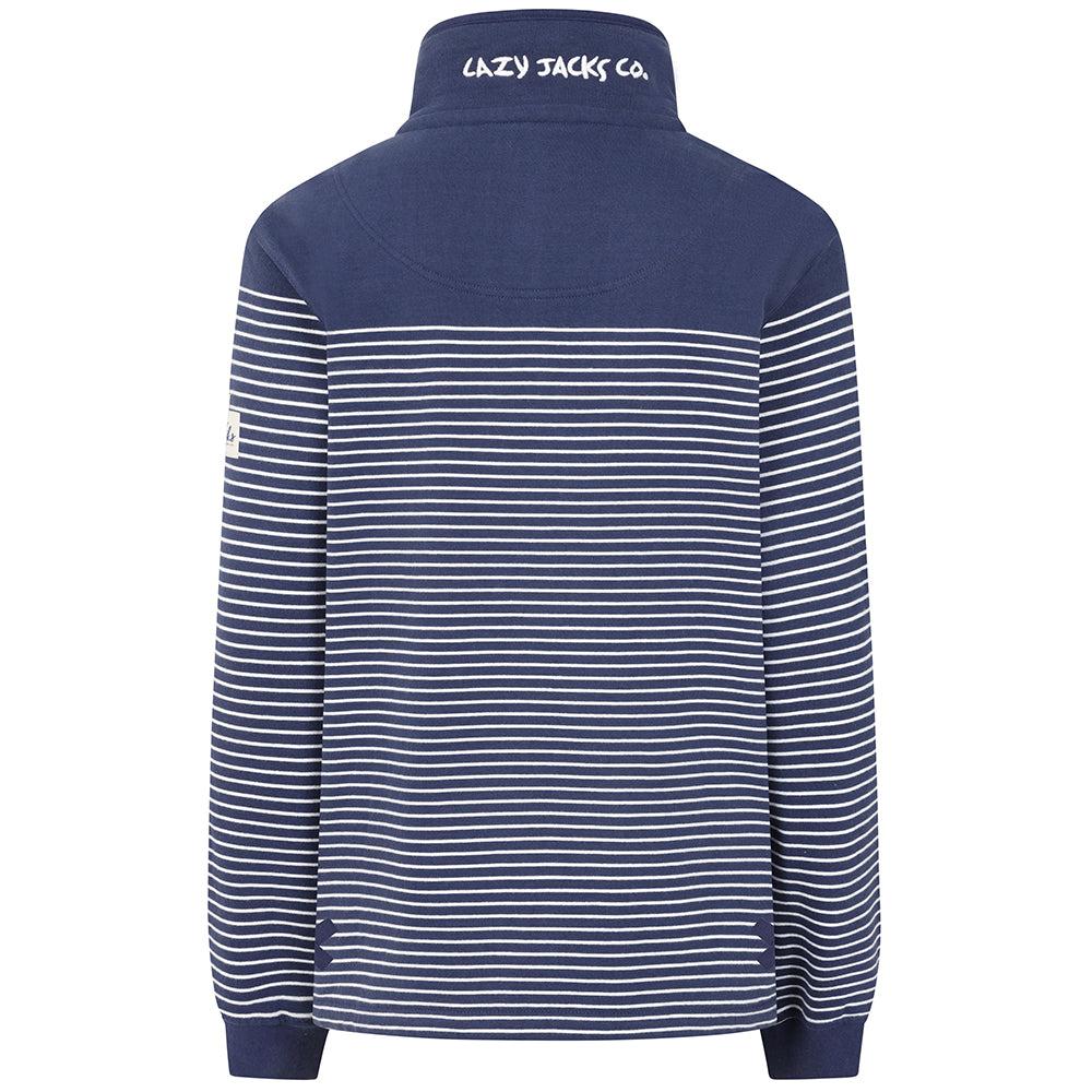 Lazy Jacks Womens/Ladies Button Neck Sweatshirt