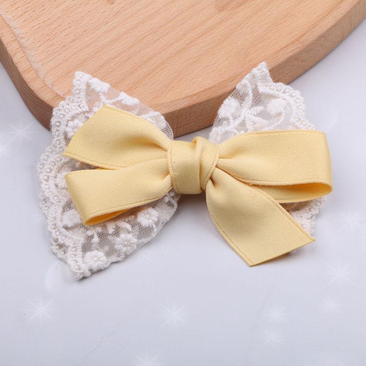 Children's Korean Hair Clips: Bows, Lace, Fashionable Princess Headwear for Little Girls