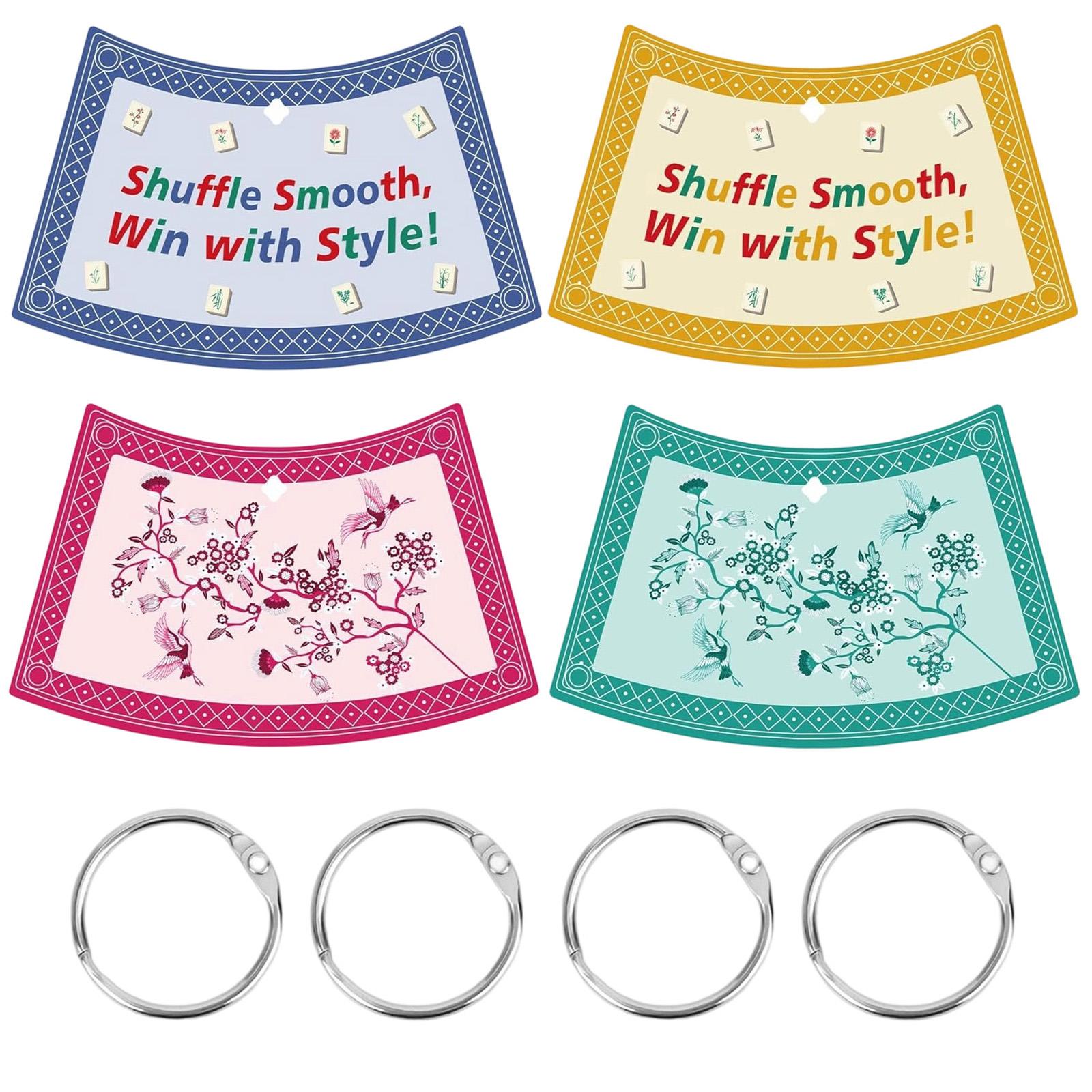 4-Pack Mahjong Shuffle Cards with Accessories One Size