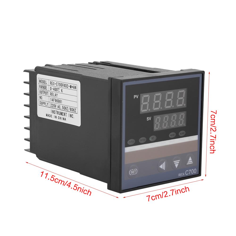 REX C700 0 400 Celsius  Digital PID Temperature Controller Thermocouple Input Relay Output 220V