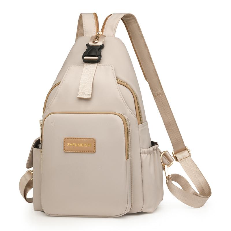 Large Capacity Backpack Water-Repellent Nylon Bag Multi-Functional Chest Bag Women's Travel Shoulder Bag