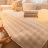 Winter Bubble Fleece Sofa Cushion Non-slip High-grade Cream Light Luxury Seat Cushion Winter Thickened Warm Cover Cover Cloth Towel