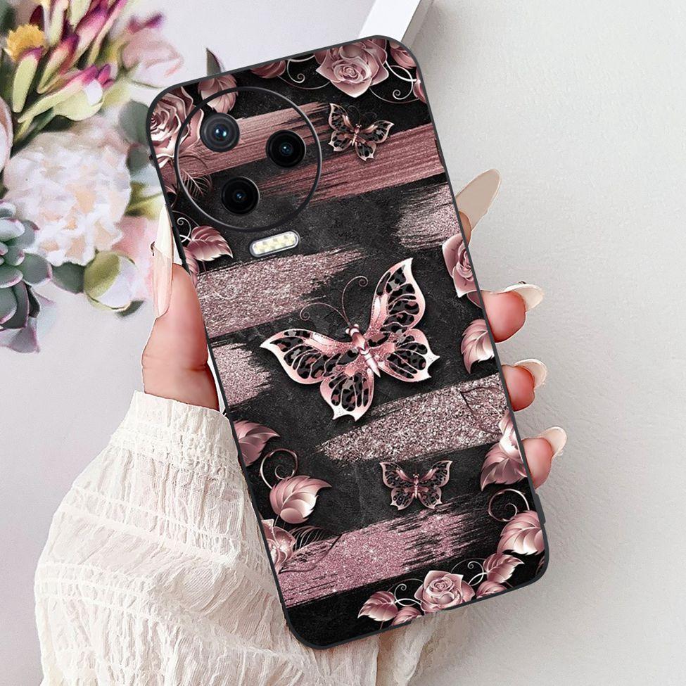 For Infinix Note 12 Pro 4G Case X676B Silicone Cute Cat Fashion Flowers Painted Cover For Inifnix Note 12 Pro Phone Case Bumper