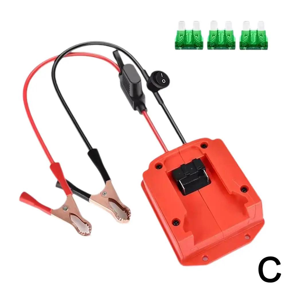 Car Jumper Cables for Makita/Milwaukee 18V 20V Li-ion Batteries Auto Accessories Adapter Car Supercharger Cables F8W3