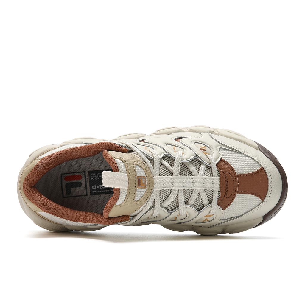 Women's Sneakers FILA CROISSANT 1S Height Increasing Low top Chunky Sneakers Women's Almond Milk White/Mocha