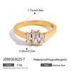 Titanium Steel Zirconium Ring - Luxurious and High-end Jewelry Finger Ring Made of Stainless Steel