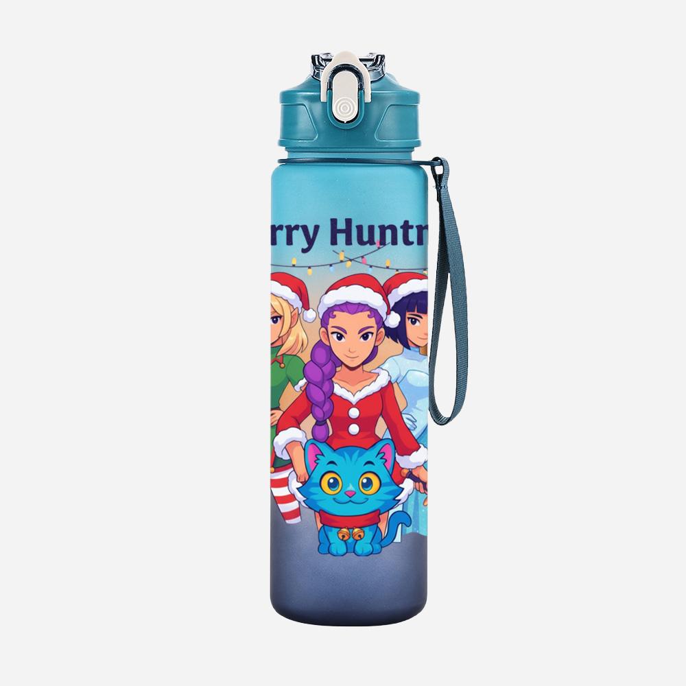 Cartoon Christmas K-Pop Demon Hunters Printed Large Capacity Drinking Cup Portable Outdoor 750Ml Water Bottle Sports Water Cup Children Kid Gift