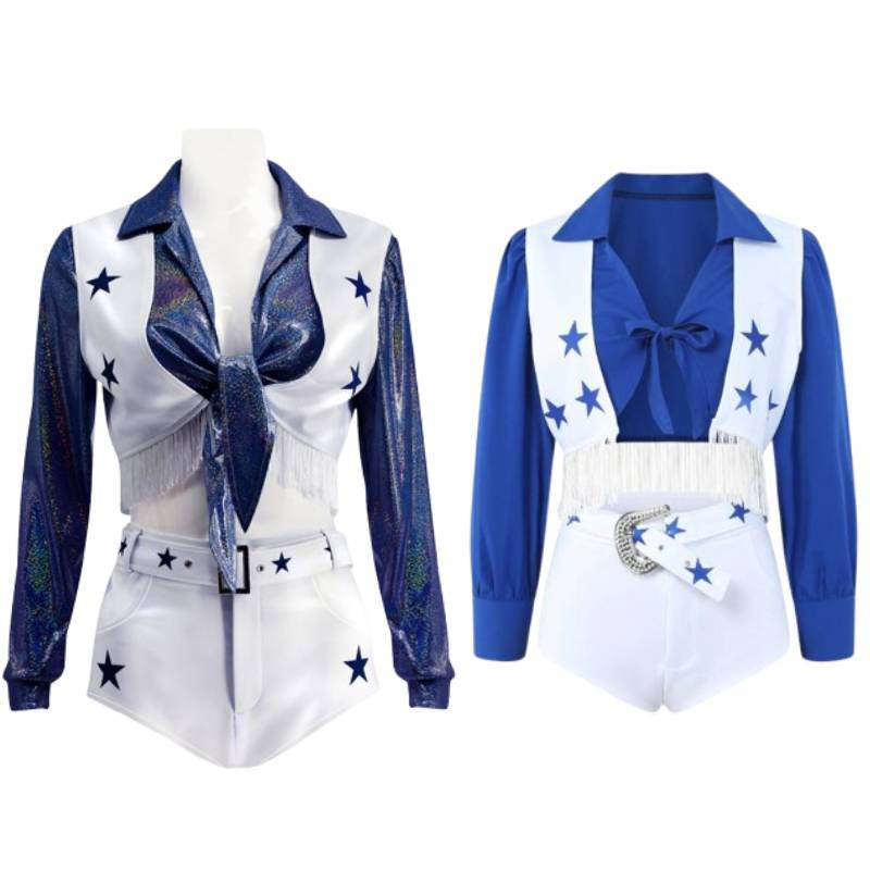 Dallas Cowboys Cheerleader Costume For Halloween Cosplay With Polyester Fabric For Game Events