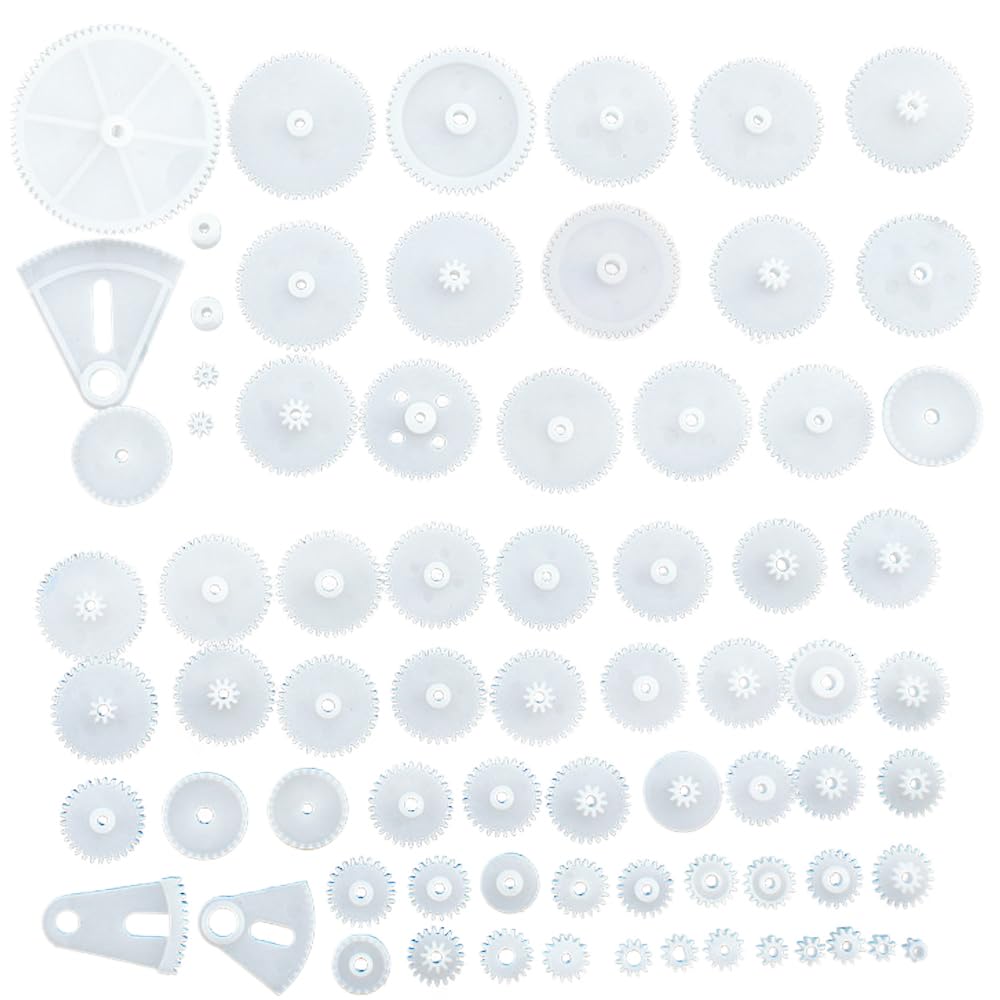 Set of 72 Gear Gear Plastic Pack Robot Parts DIY Parts Toy Repair Handmade