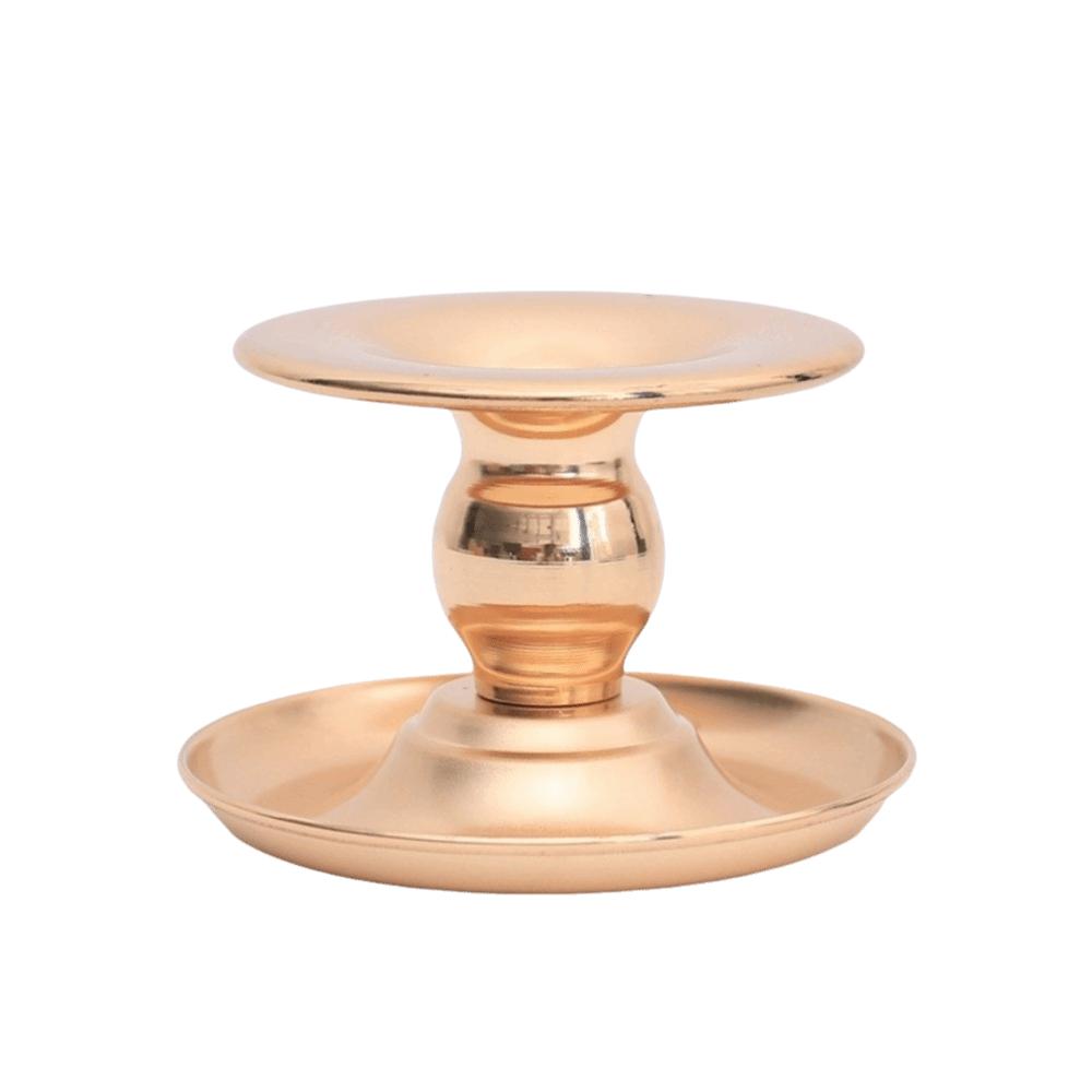 Base Tray Long Pole Candle Cup European Round Candle Socket Simple Round Candlestick Table Decor