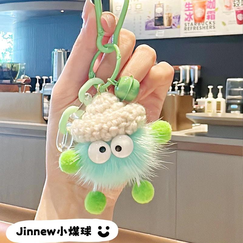 Cozy Cute And Mink Fur Cartoon Keychain Unique And Playful Key Ring For Women
