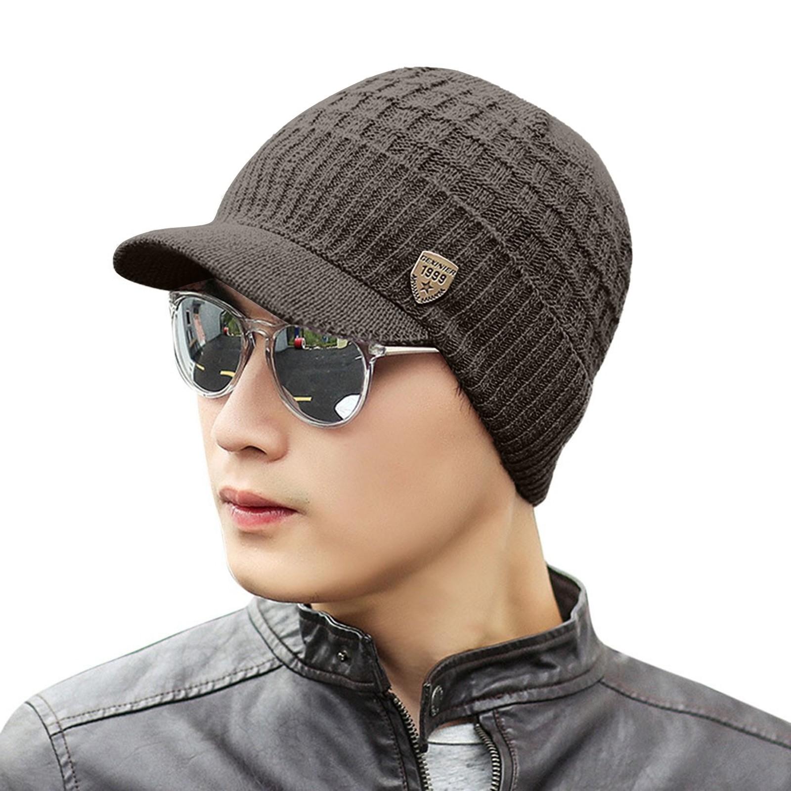 

Men Warm Baggy Weave Crochet Winter Wool Knit Ski Caps Hat хакі