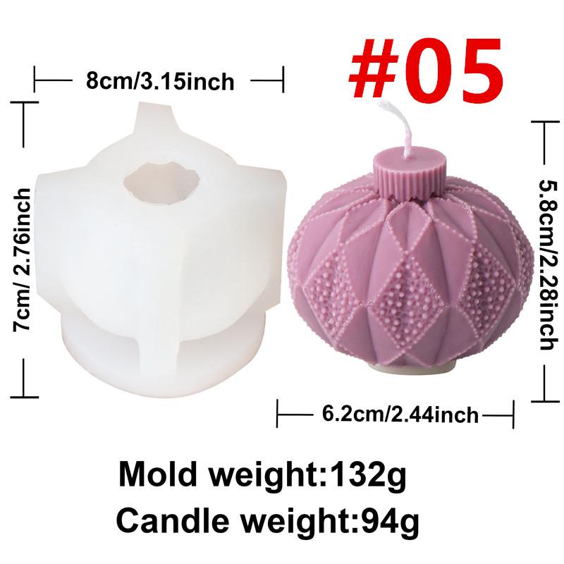 Geometrische Weihnachts-Kugel Kerze Silikonform Glockendesign Geeignet für Aromatherapie-Kerzen Gips-Bastelarbeiten Weihnachts-Heimdekoration