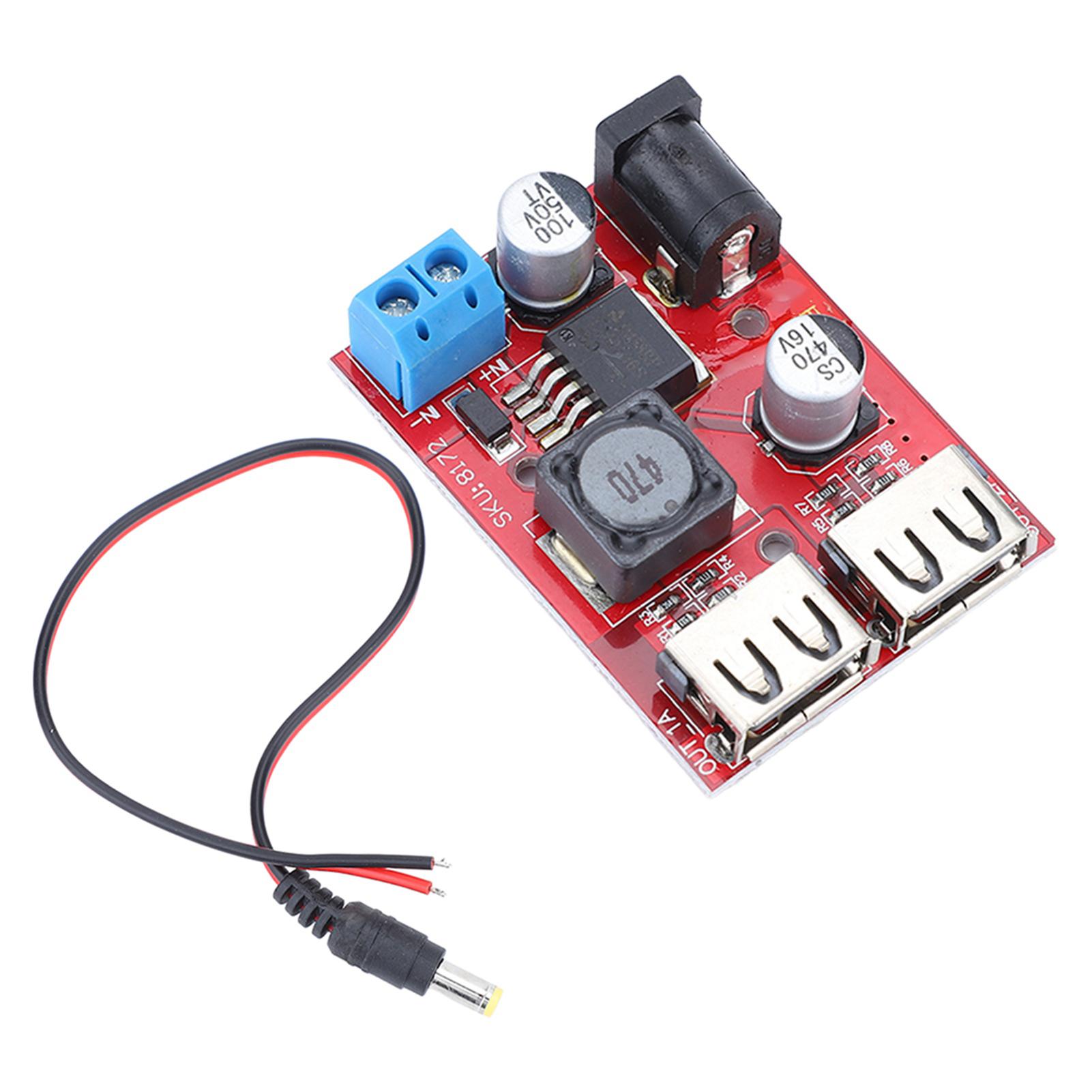 

Voltage Regulator Board Solar Controller 2 USB Output Buck Module DC6V30V to 5V