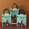 2024 New Halloween Gift Bags Pumpkin Creative Cartoon Hot Press Coated Non-woven Handbags Takeaway Bags Can Be Printed Logo