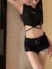 Summer 2024: European American Fashion Low-Waist Ripped Women's Denim Shorts
