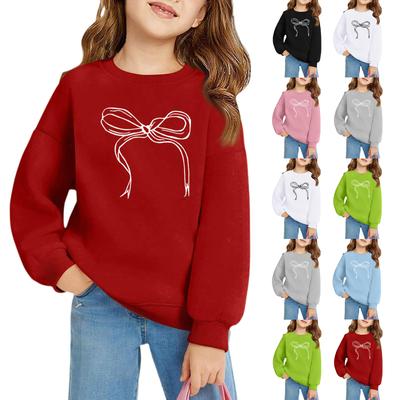 Girls Round Neck Pullovers For Kids Printed Baby Tops