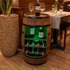 Casier à Vin - Creative Cooper - Tonneau en bois - Éclairage LED - Capacité 30 bouteilles - 80cm Wengé