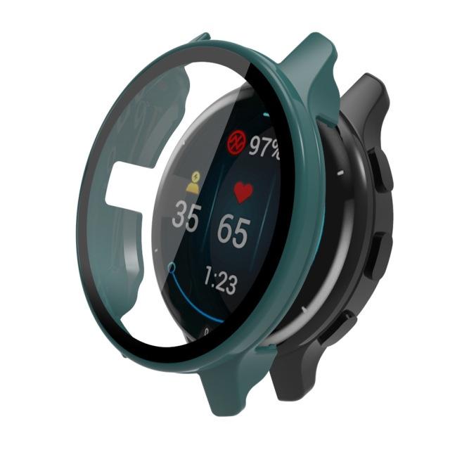 

ПК + Захисний чохол із загартованого скла для Garmin Venu 2 / Venu2S 40 мм 45 мм Garmin Venu 2 Plus Захисна плівка Аксесуари For Venu 2 зелений