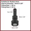 2pcs Fuel Line Quick Connect Straight Push-On Single Barb Adapter Connector for 3/8 to 3/8 Rubber Tubing Replace Parts