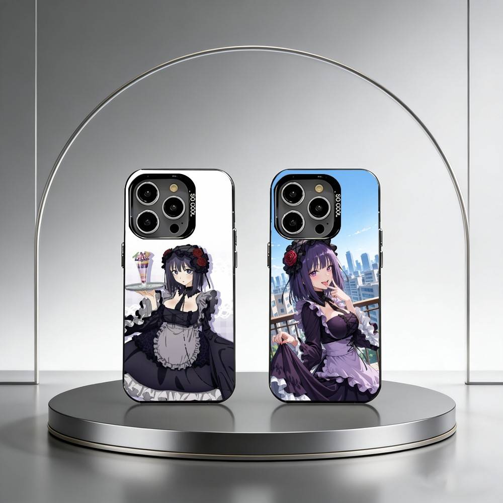 Shizuku Kuroe Marin Kitagawa Phone Case For iPhone 17,16,15,14,13,12,11 Plus,Pro Max,XS,Colored Silver Plated Inside Cover
