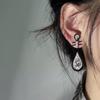 Chinese Fashion Earrings for Women Vintage Fan Shaped Acrylic Jewelry Creative Ethnic Gifts