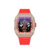 Luxury Diamond-Encrusted Automatic Men'S Watch Trendy Casual Versatile Premium Hollow Quartz Watch