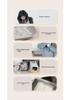 Meow & Cross-Border Stainless Steel Cat Litter Box with Flip Lid, Anti-Splash Design with Raised Edge, and Non-Stick Base.