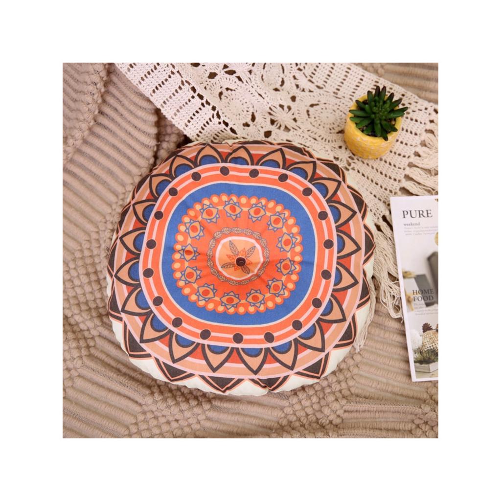 Bohemian Style Soft Round Cushion, Suitable for Living Rooms, Offices, and Gaming Chairs.