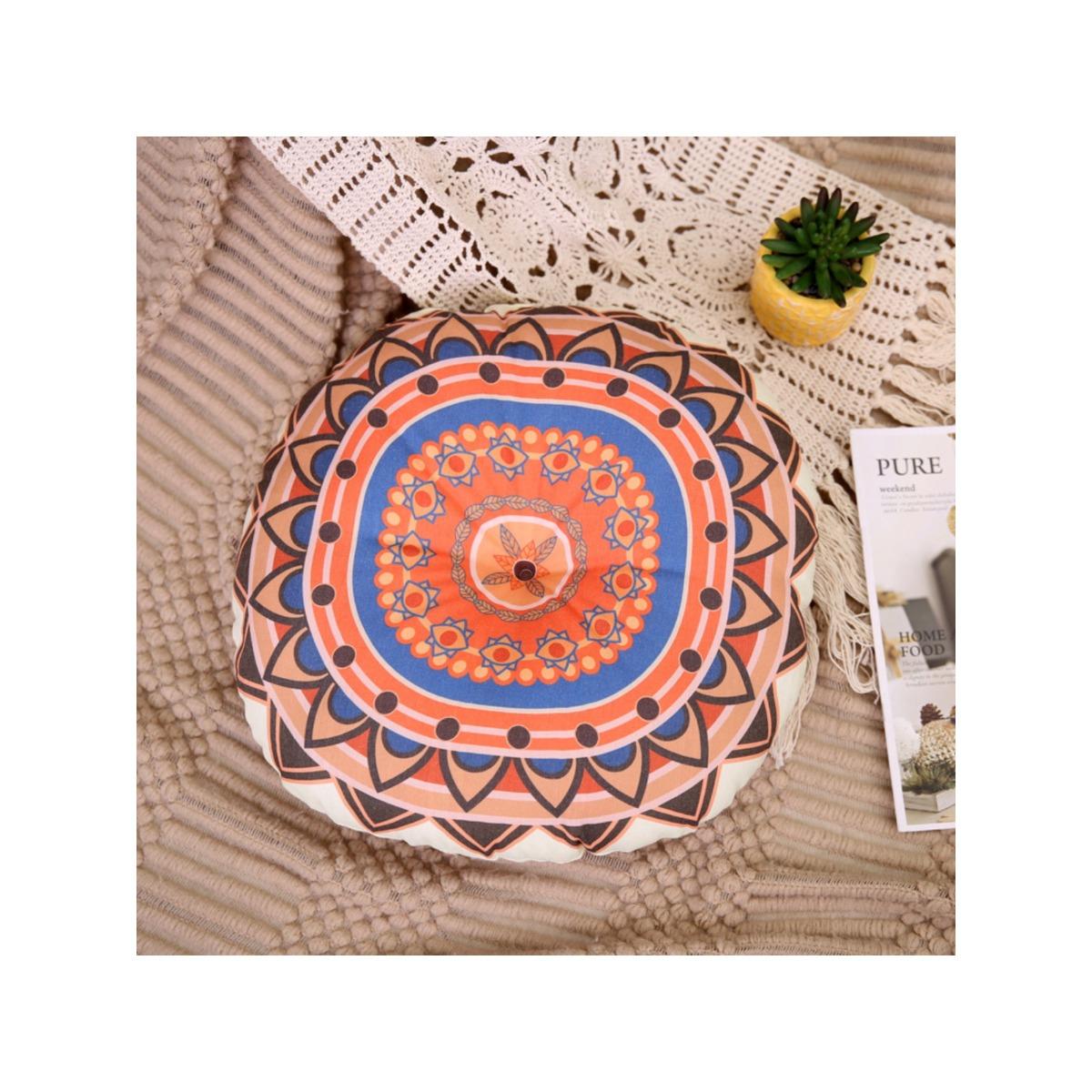 Bohemian style soft round cushion, suitable for living rooms, offices, and gaming chairs.