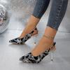 Fashion High Heels Women Sexy Sandals Pointed Toe Slingback Shoes 2024 Summer New Slippers Elegant  Dress Pumps Cozy Femme Shoes