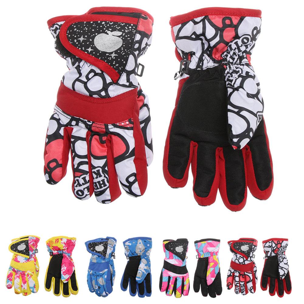 Kids Snow Snowboard Long-sleeved Mitten Outdoor Riding Children Ski Gloves