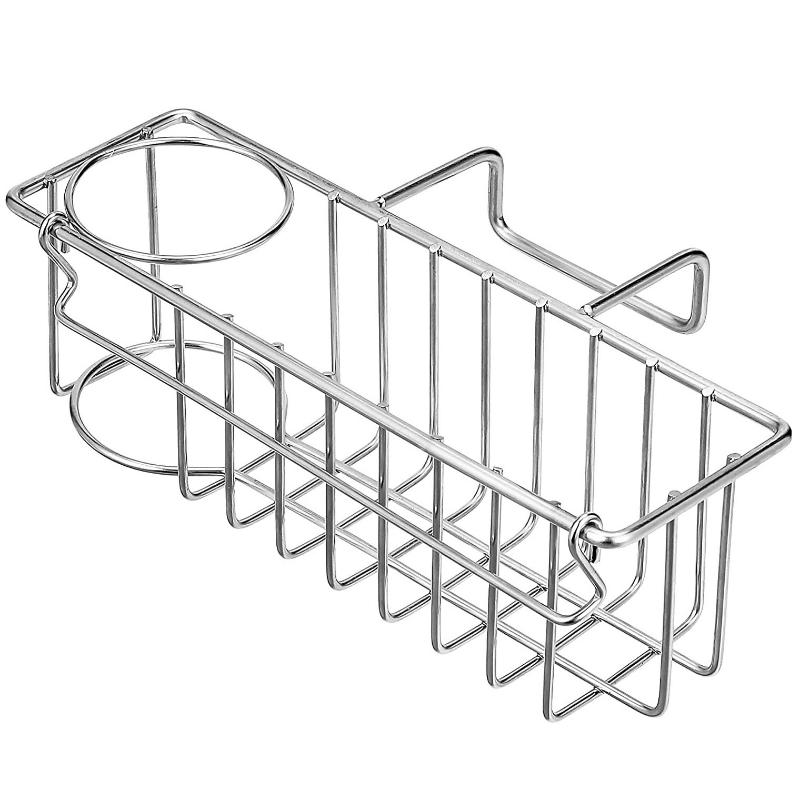 

Кухонная стойка 304 Нержавеющая сталь Стеллаж для хранения осушителя Раковина Подвесная корзина Сливная стойка Стеллаж для хранения серебряный