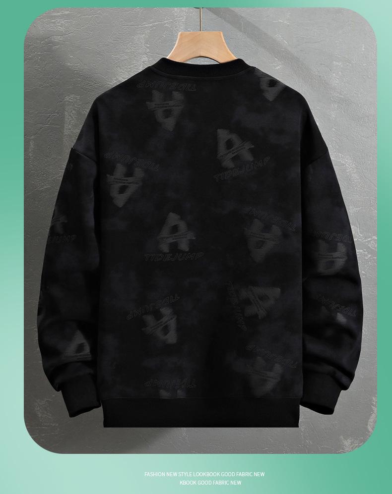 2026 Spring/Autumn Men's Casual Korean Style Round Neck Long Sleeve Hoodie