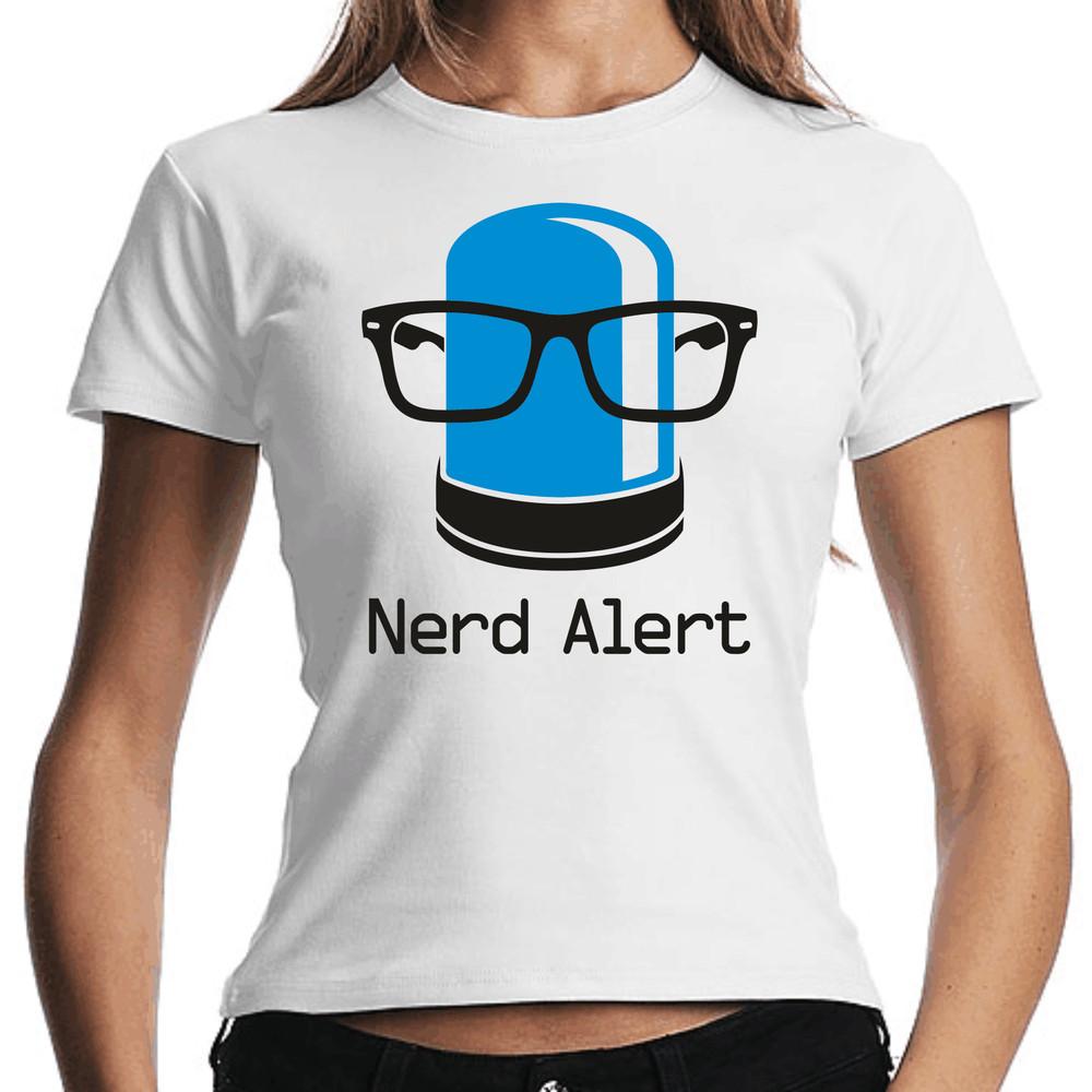 Nerd Alert Geek Gamer Computer Fun Sayings Comedy Fun Lady Ladies Girlie