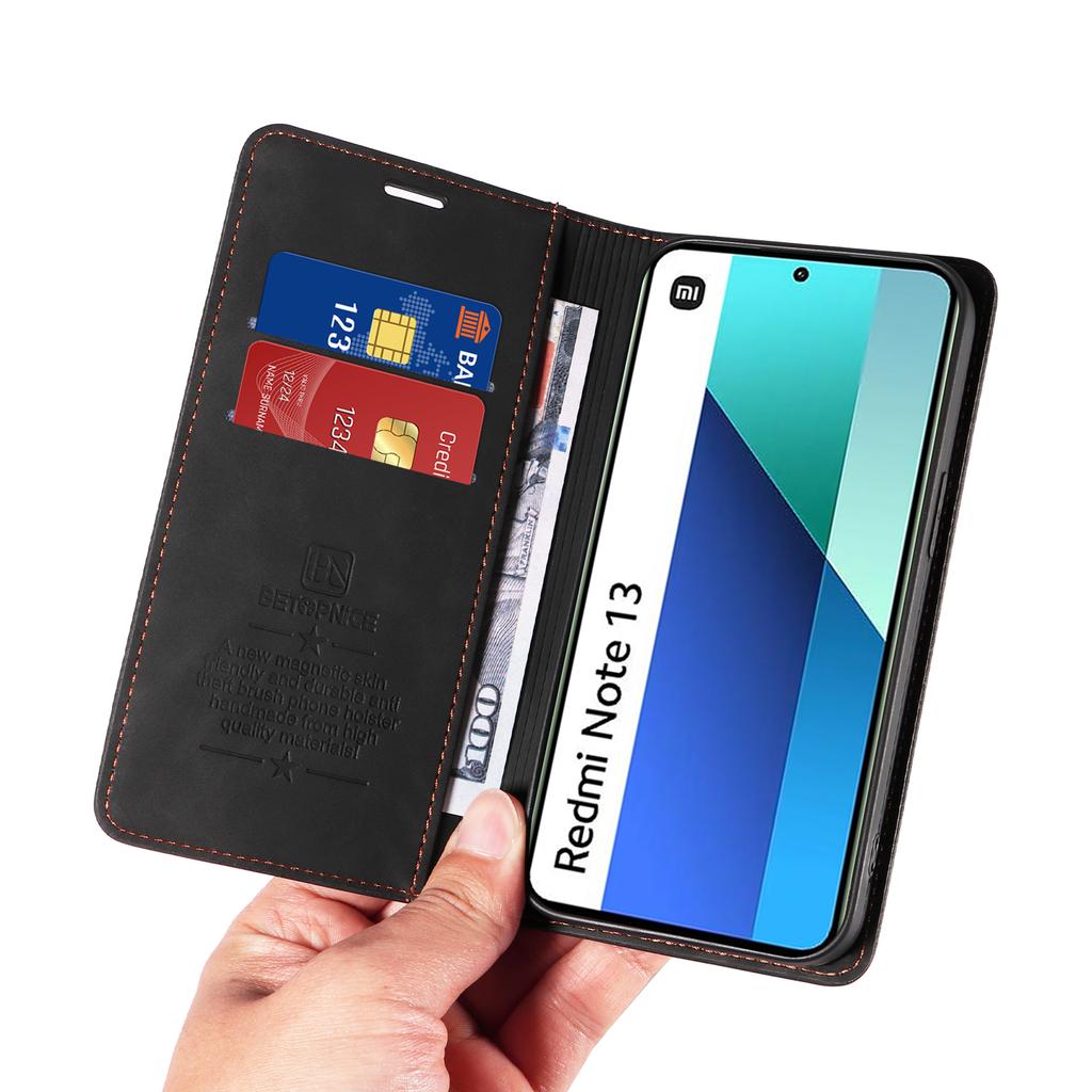 BETOPNICE 003 For Xiaomi Redmi Note 13 4G Case Card Slots RFID Blocking Phone Cover