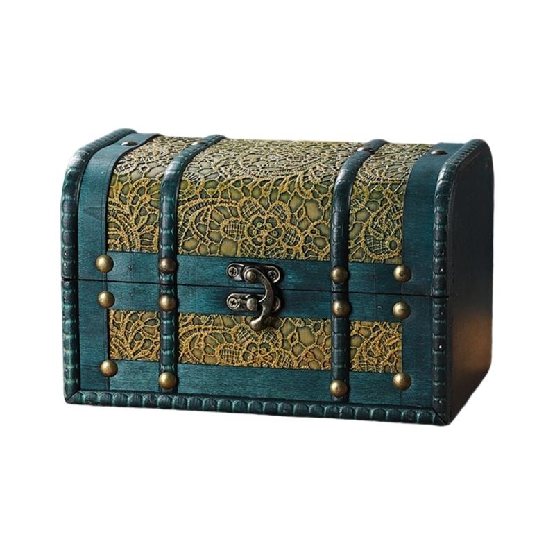 

Bucolic Wooden Decorative Chests Sturdy Organizers Box For Jewelry Storage And Home Display Antique Style Items Box